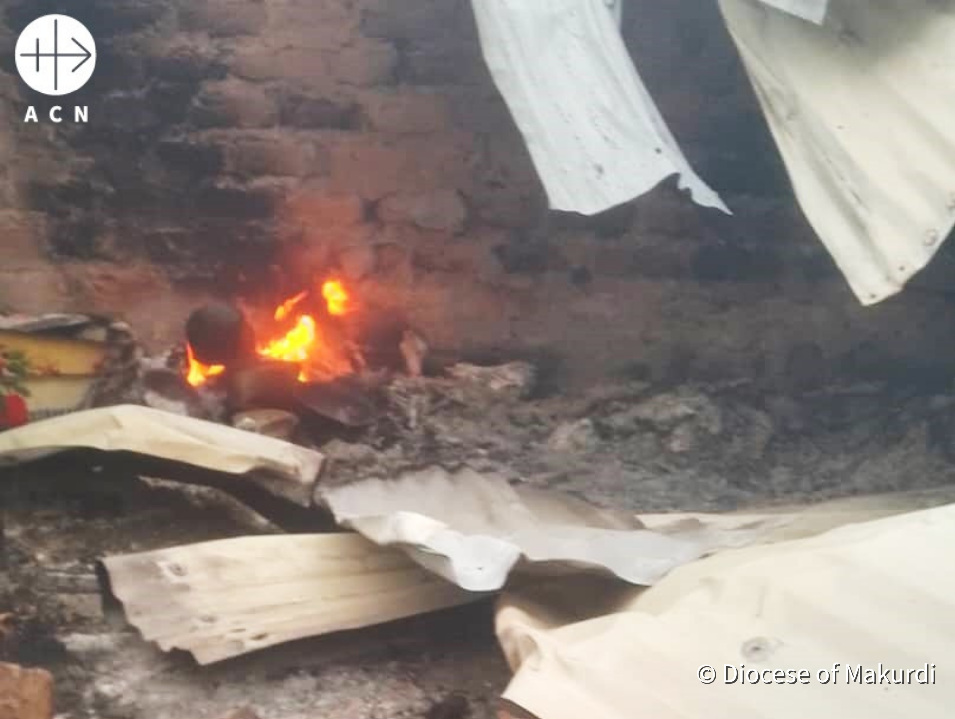 Ruinas tras el ataque contra cristianos en el estado de Benue, en Nigeria – Foto (C) Diocese of Makurdi