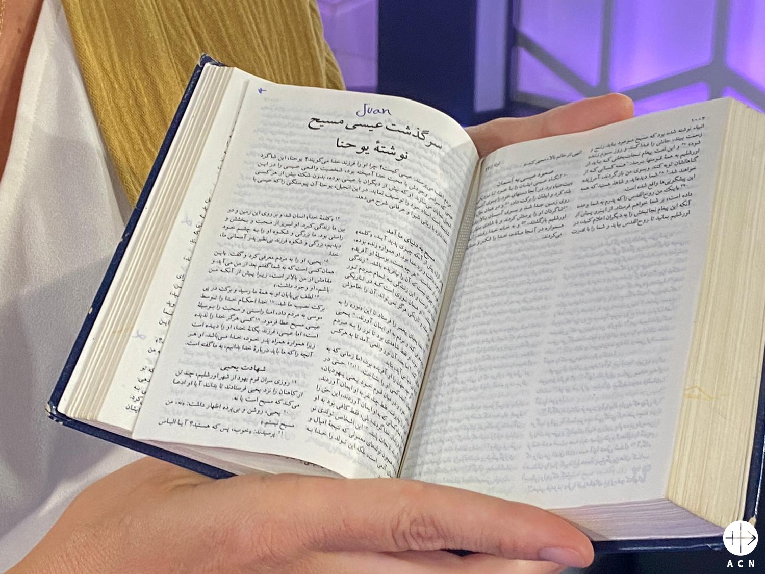 Biblia escrita en farsi, idioma nacional de Irán. (ACN)