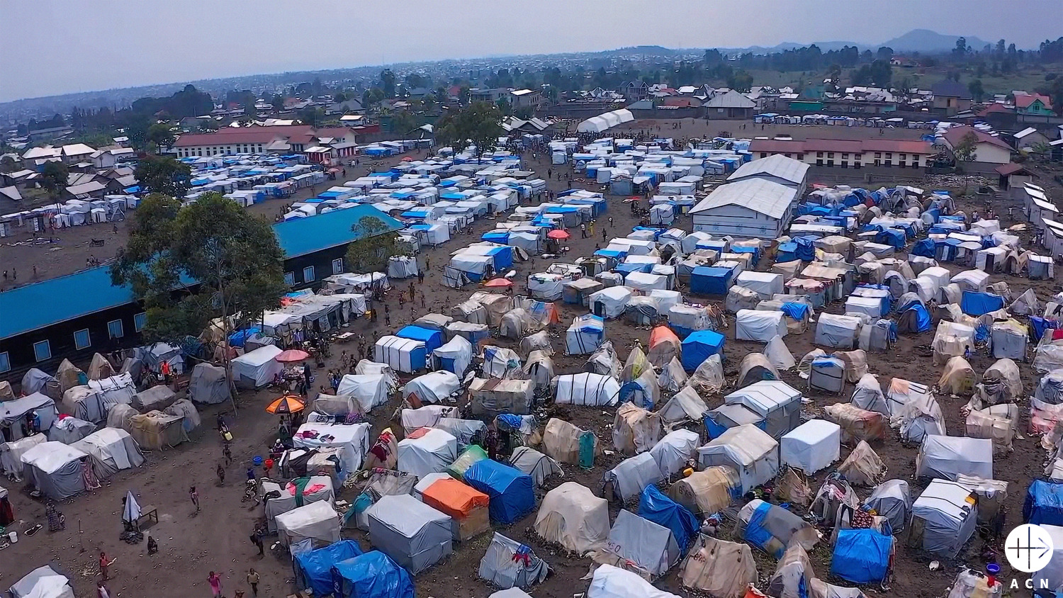 Campo de desplazados en Goma, este de R.D. Congo. (ACN)