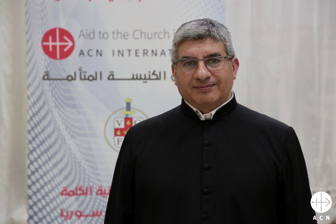 Padre Hugo Alaniz, sacerdote y misionero argentino en Alepo, Siria. (ACN)