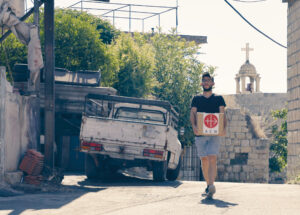 Wassim Farkouh, voluntario en Marmarita del Valle de los cristianos. (ACN)