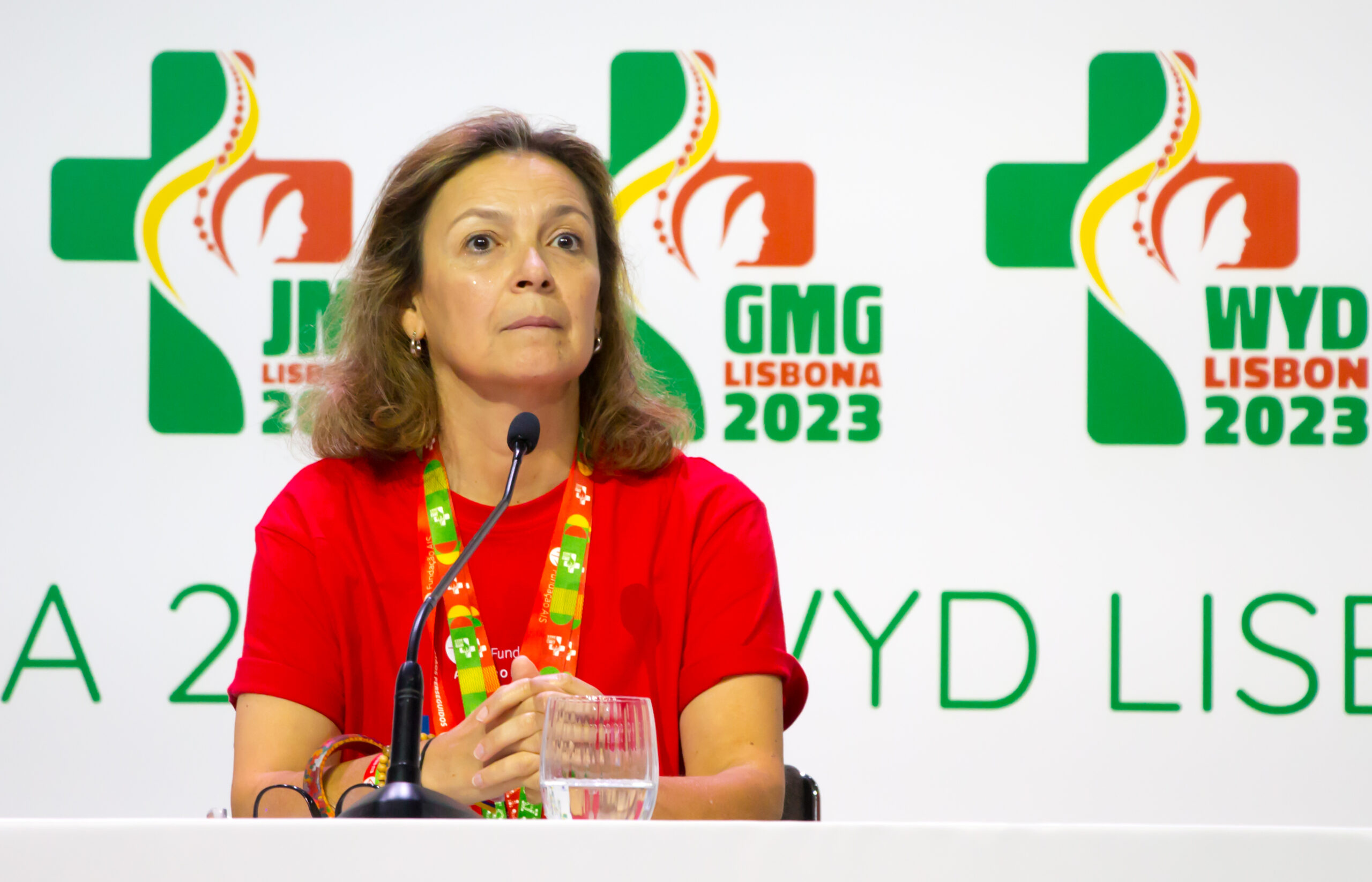 Rueda de prensa con Catarina Martins de Bettencourt, directora nacional de ACN Portugal. (ACN)