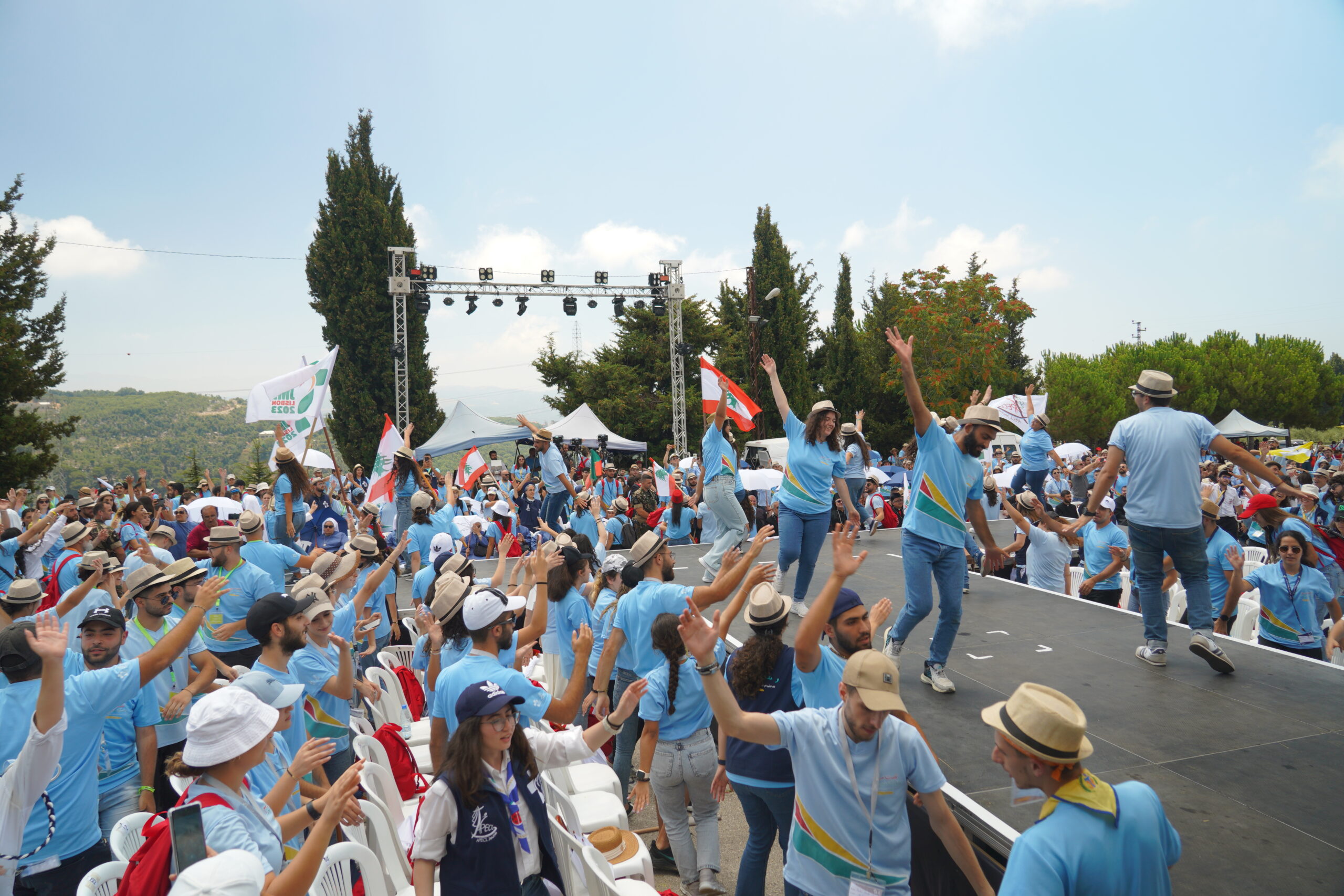 Jóvenes libaneses disfrutando de la JMJ. (ACN)