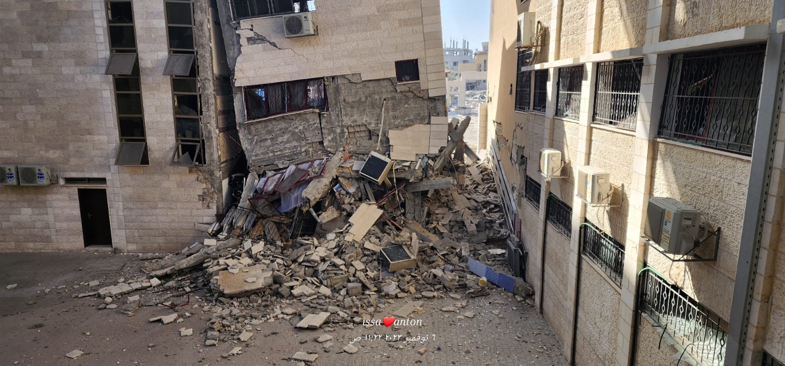El colegio de las Hermanas del Santo Rosario destruido en Gaza. (ACN)