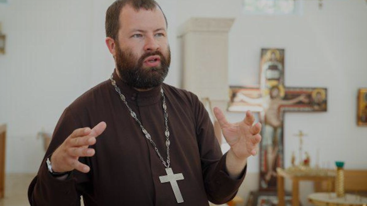 Andréy Kordochkin, sacerdote de la Catedral Ortodoxa Rusa de Santa María Magdalena, en Madrid.