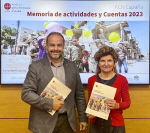 A la izquierda, José María Gallardo, director de ACN España y a la derecha, Carmen Conde, responsable de Finanzas y legados(ACN) A la izquierda, José María Gallardo, director de ACN España y a la derecha, Carmen Conde, responsable de Finanzas y legados(ACN)
