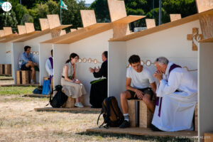 El Parque del Perdón, en Ciudad de la Alegría, durante la JMJ de Lisboa 2023 – FOTO: © Sofia Pimentel \ JMJ 2023