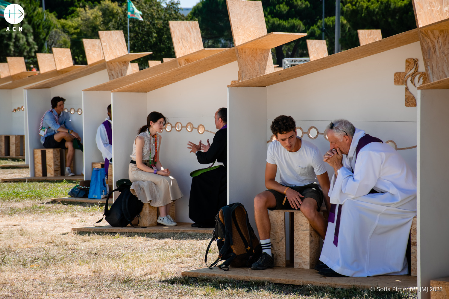 El Parque del Perdón, en Ciudad de la Alegría, durante la JMJ de Lisboa 2023 – FOTO: © Sofia Pimentel \ JMJ 2023
