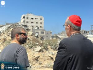 Visita del cardenal Pierbattista Pizzabala a Gaza Visita del cardenal Pierbattista Pizzabala a Gaza