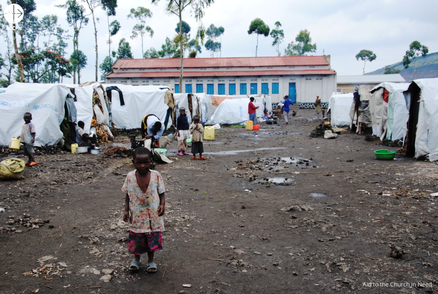 Campamento de desplazados de Kanyaruchinya, en Goma (R.D. Congo)