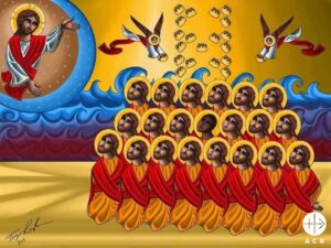 Icono de los 21 mártires coptos asesinados en Libia en 2015