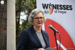 La presidenta internacional de ACN, Regina Lynch, en la peregrinación a Roma por el Jubileo de la Esperanza 2025
