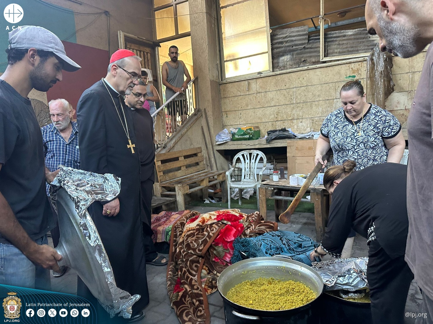 El cardenal Pierbattista Pizzaballa, patriarca latino de Jerusalén, durante su visita a la comunidad cristiana de Gaza El cardenal Pierbattista Pizzaballa, patriarca latino de Jerusalén, durante su visita a la comunidad cristiana de Gaza