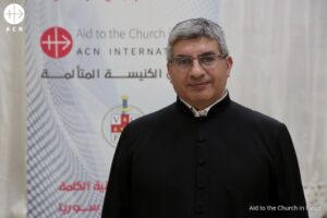 El padre Hugo Alaniz (IVE) en Alepo (Siria)