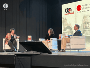 Marcela Szymanski durante el Acto Público en Madrid