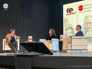 Marcela Szymanski durante el Acto Público en Madrid