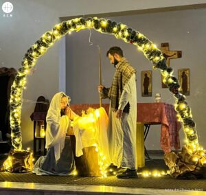 Nacimiento viviente en Homs (Siria) organizado por la Compañía de Jesús