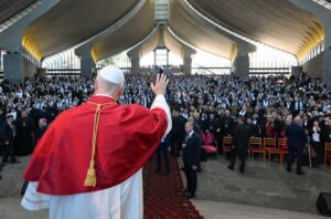 Encuentro de León XIV con obispos, sacerdotes, consagrados y agentes de pastoral en el Santuario de Ntra. Sra. de Harissa, Líbano. (Foto: Vatican News) Encuentro de León XIV con obispos, sacerdotes, consagrados y agentes de pastoral en el Santuario de Ntra. Sra. de Harissa, Líbano. (Foto: Vatican News)