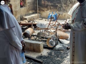 Iglesia arrasada por terroristas en Adama Dutse (Nigeria) en febrero de 2024