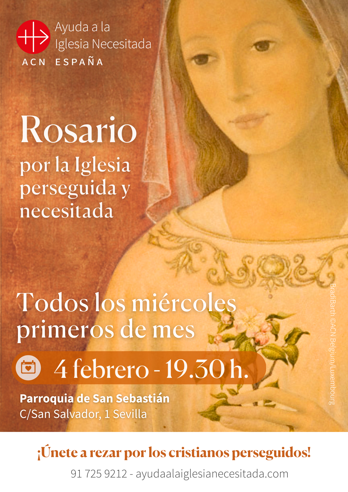 Santo Rosario por los cristianos perseguidos (mensual) en Sevilla