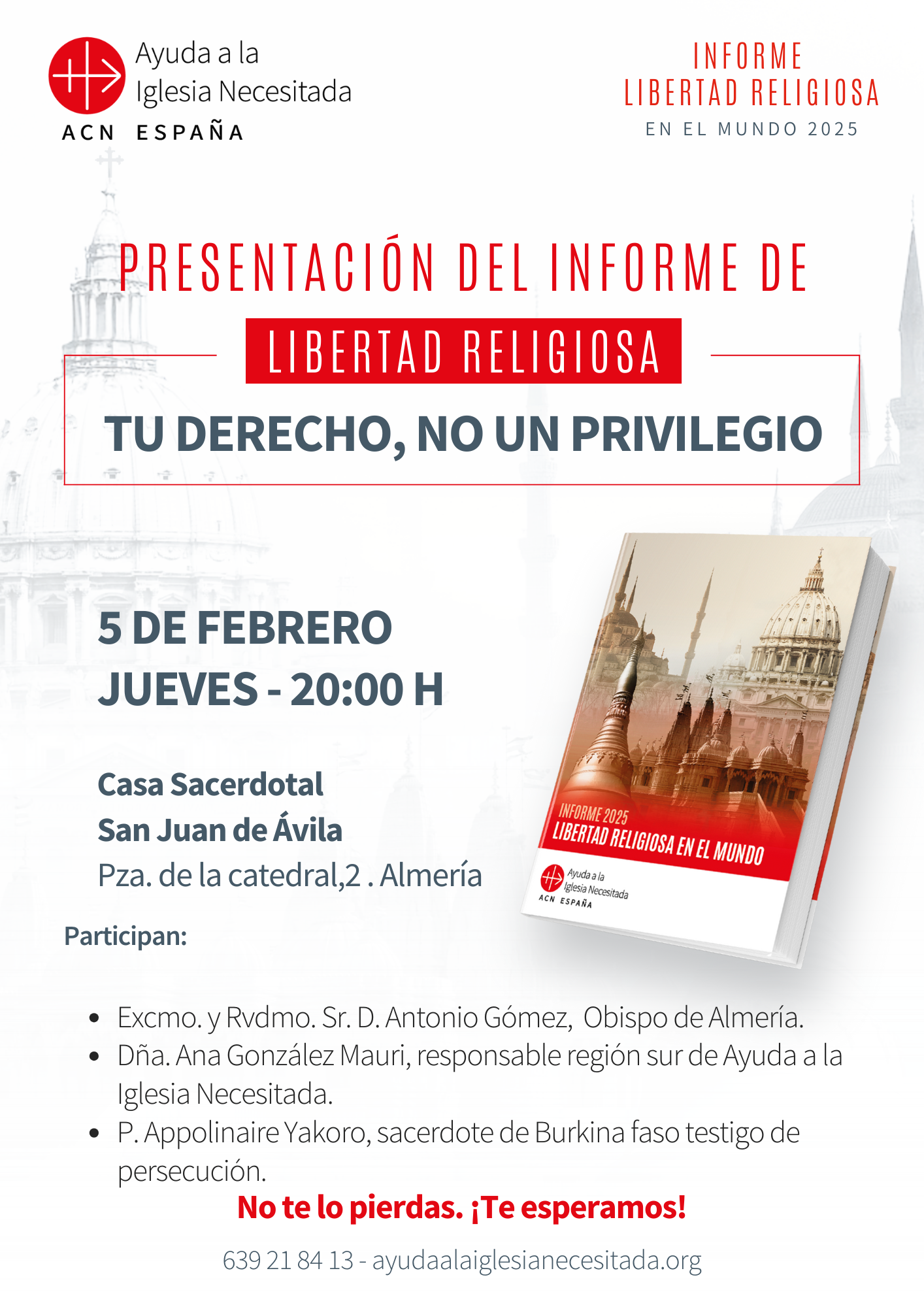 Presentación del Informe de Libertad Regliosa en Almería