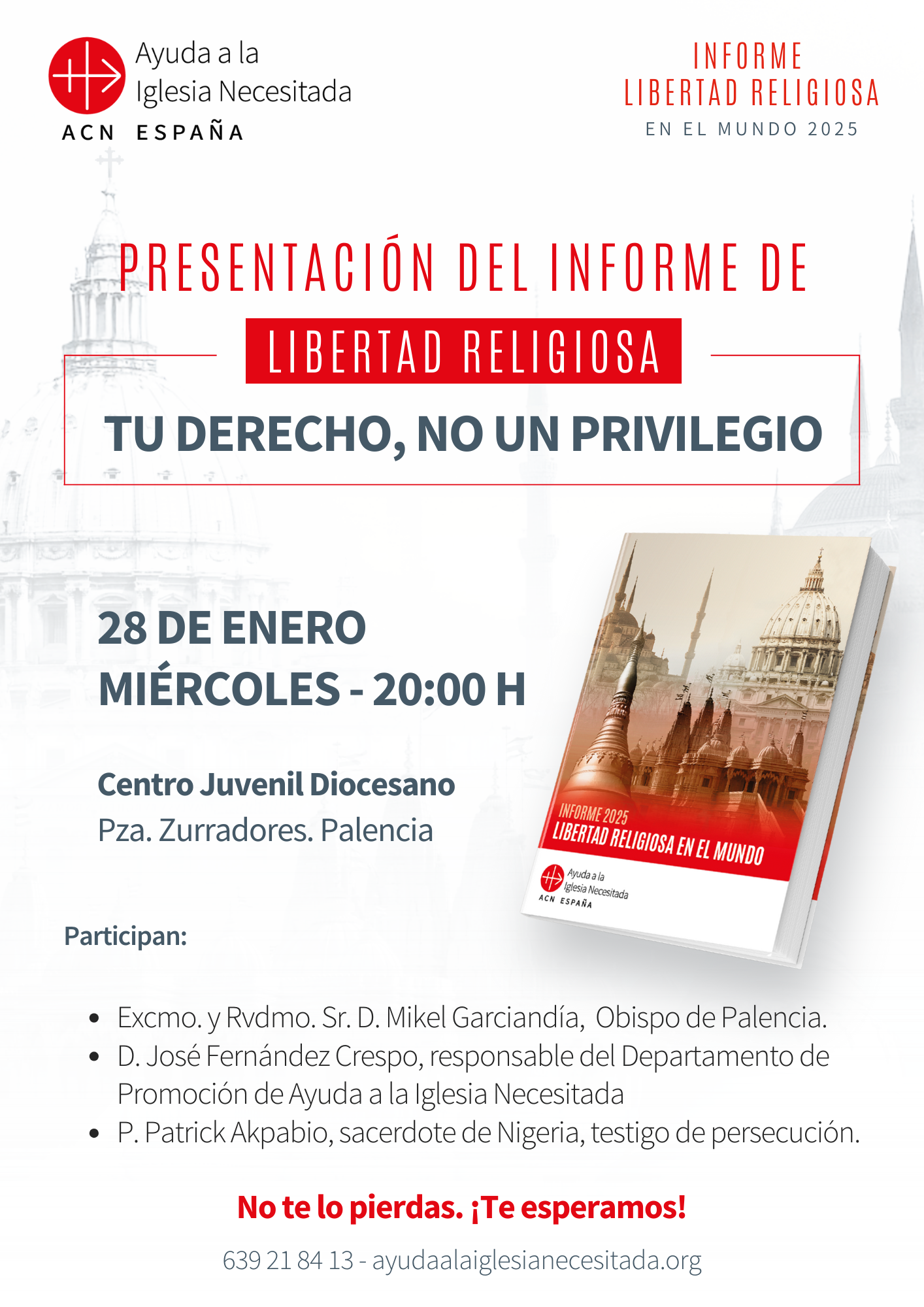 Presentación del Informe de Libertad Religiosa en Palencia