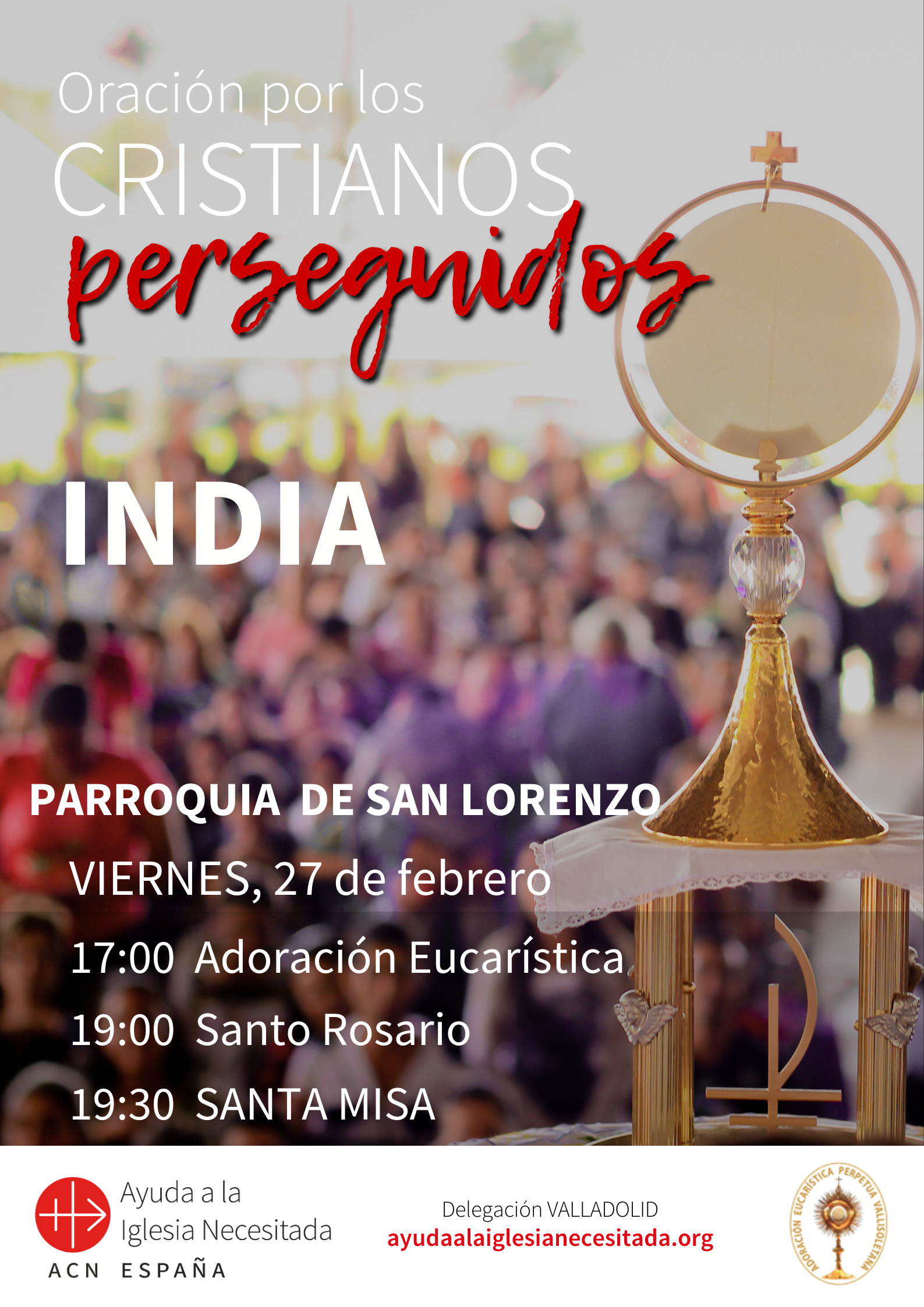 Adoración Eucarística por los cristianos perseguidos en Valladolid