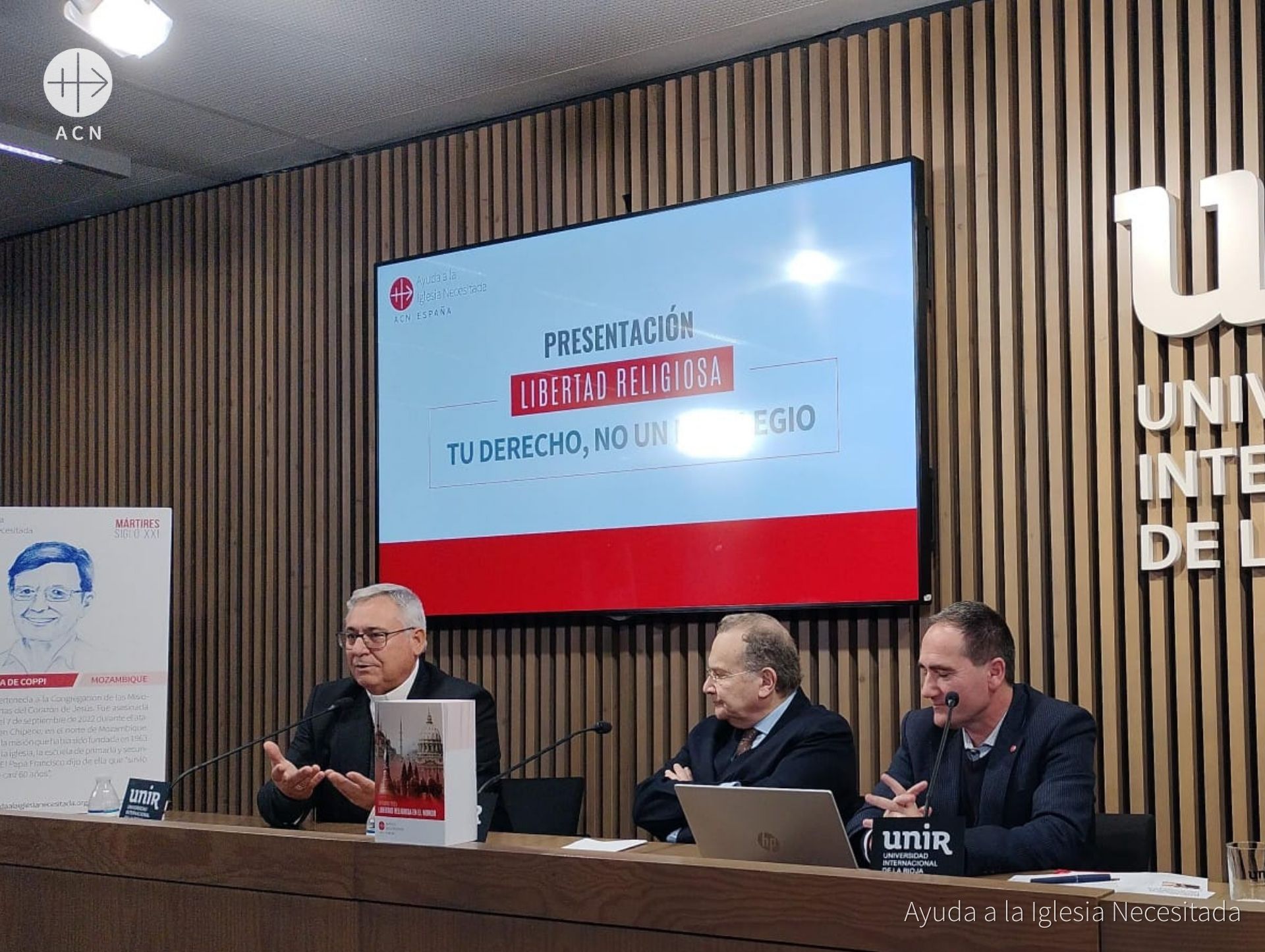 Presentación del Informe Libertad Religiosa en el Mundo 2025 de ACN en la sede de la UNIR (Logroño)