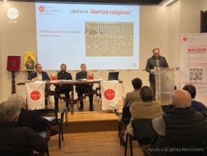 Mons. Jesús Vidal, obispo de Segovia, durante la presentación del Informe Libertad Religiosa en el Mundo 2025 de ACN