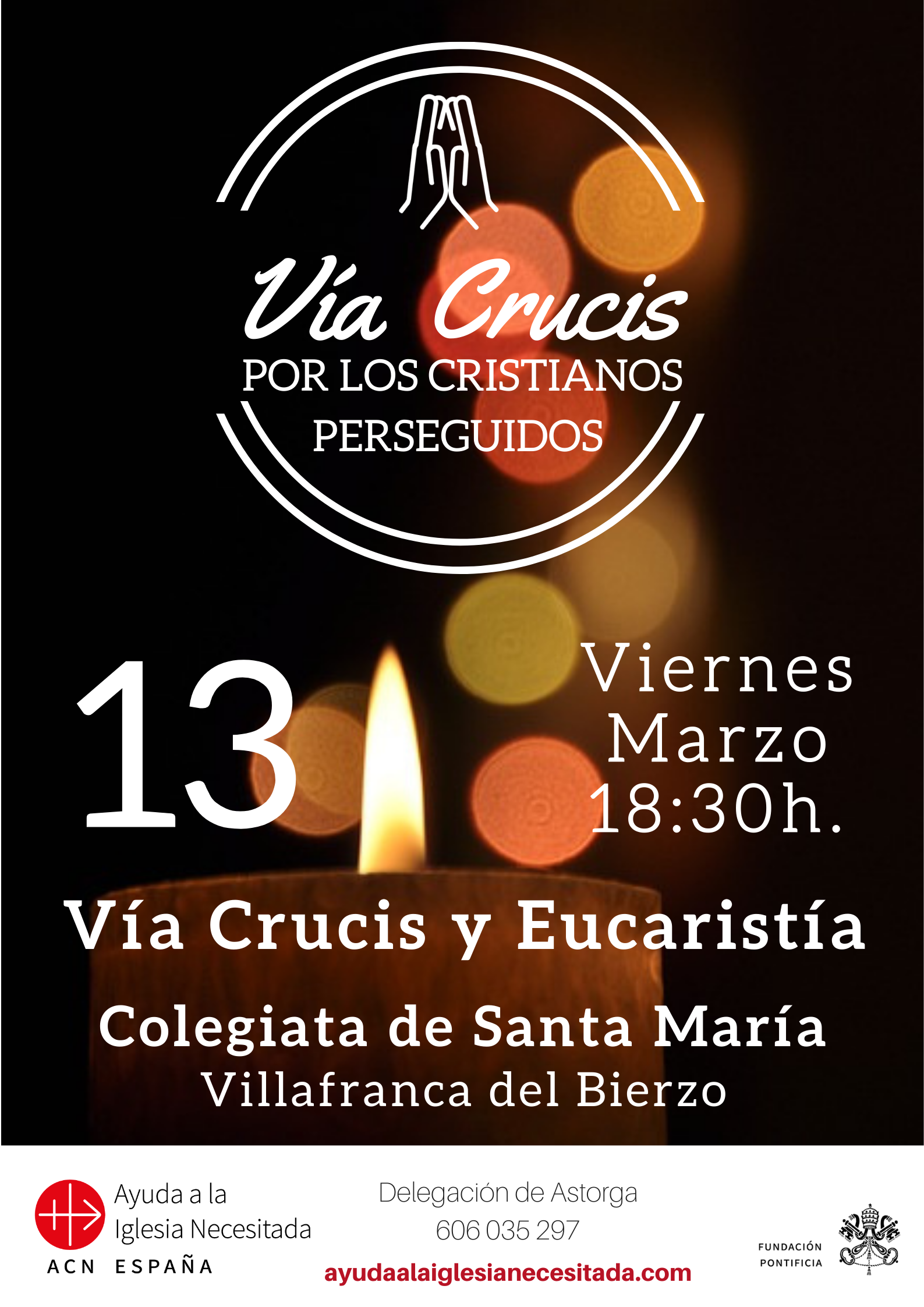 Vía crucis por los cristiano persguidos en Villafranca del Bierzo 