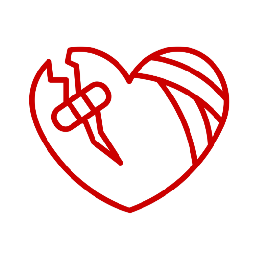 corazón roto icono sanción del trauma nigeria