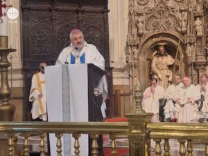 Misa de acción de gracias con ACN presidida por Mons. Carlos Escribano, arzobispo de Zaragoza. © ACN España
