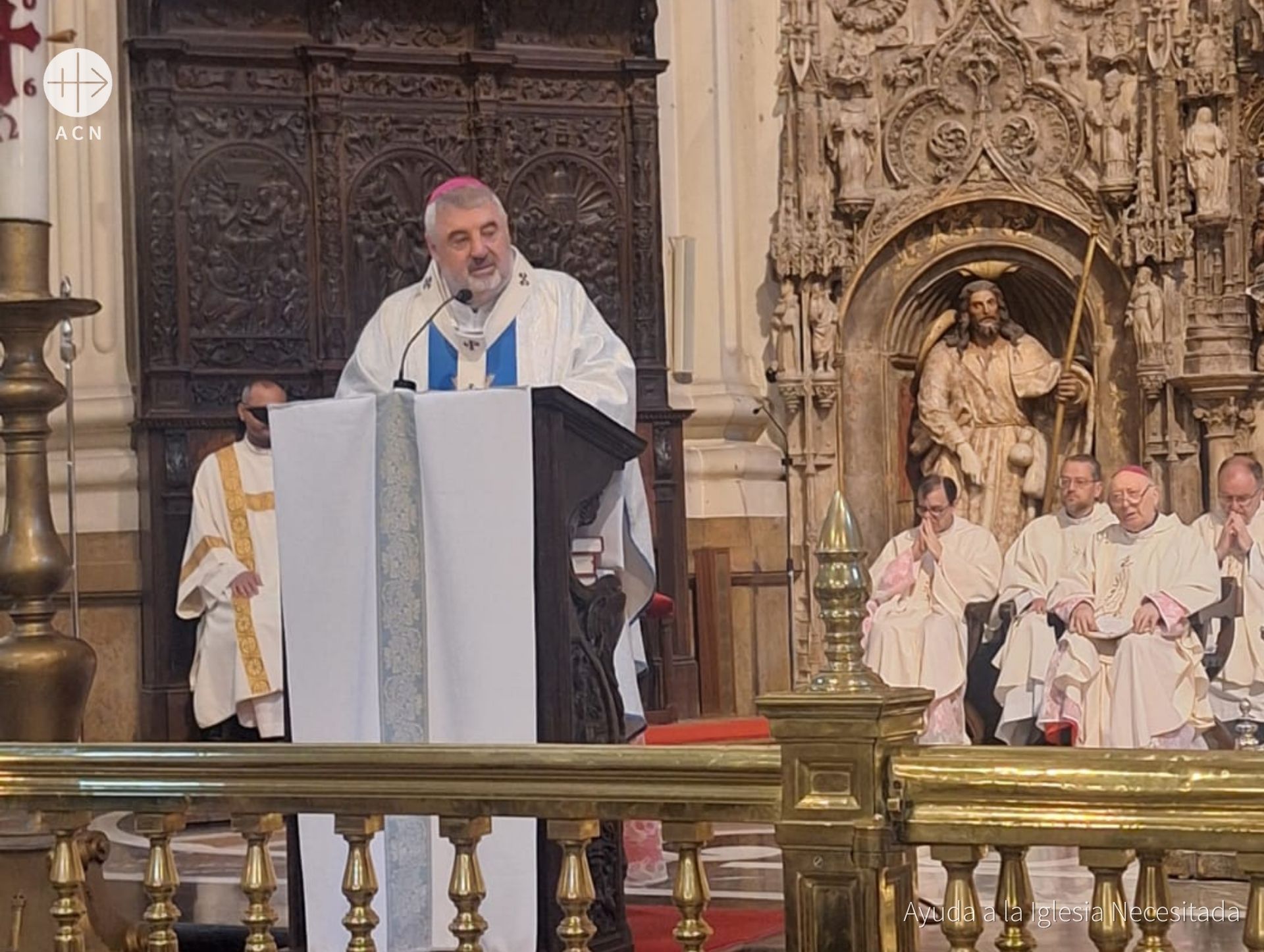 Misa de acción de gracias con ACN presidida por Mons. Carlos Escribano, arzobispo de Zaragoza. © ACN España Misa de acción de gracias con ACN presidida por Mons. Carlos Escribano, arzobispo de Zaragoza. © ACN España