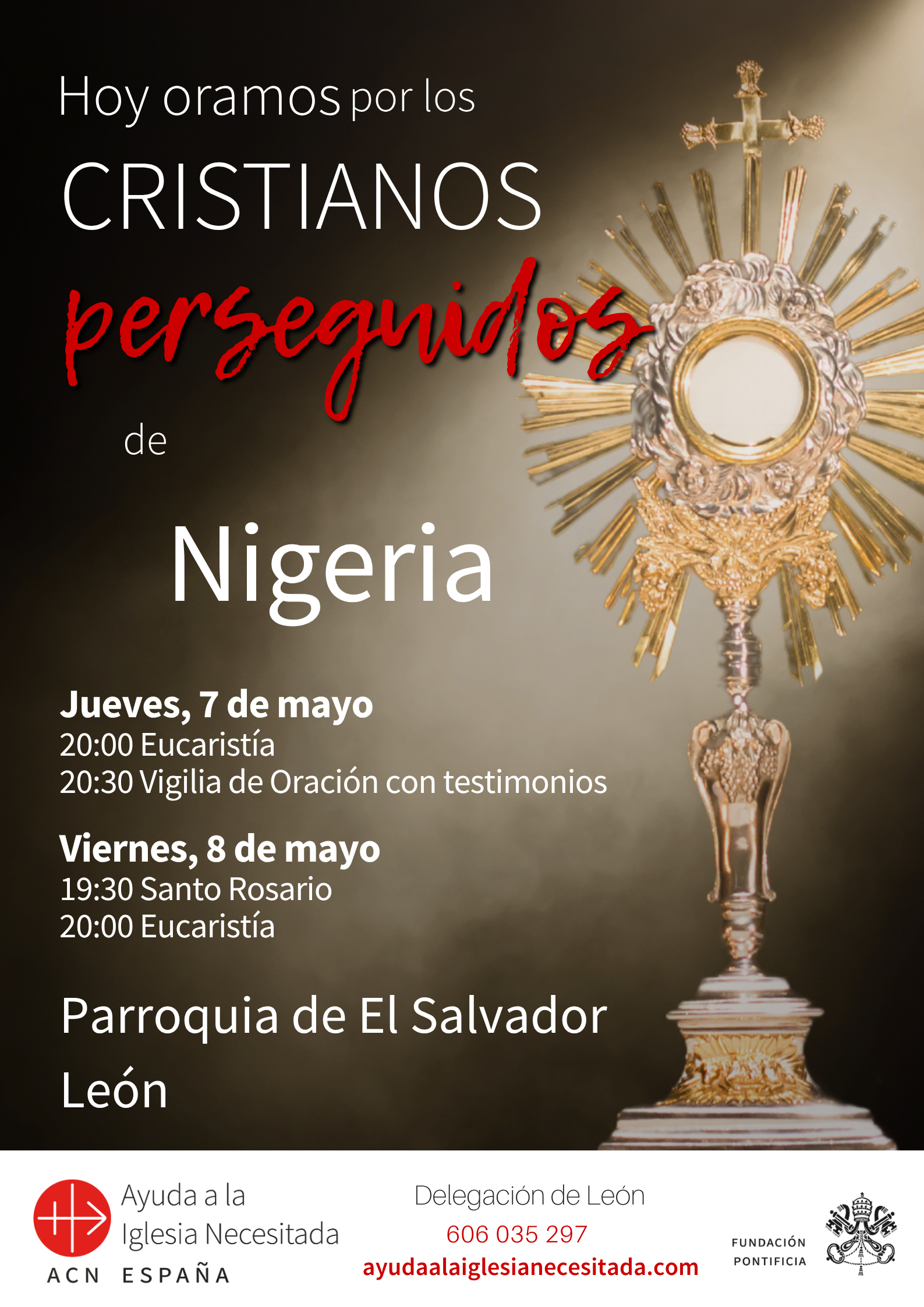 Eucaristía y Vigilia de Oración por los cristianos perseguidos en León