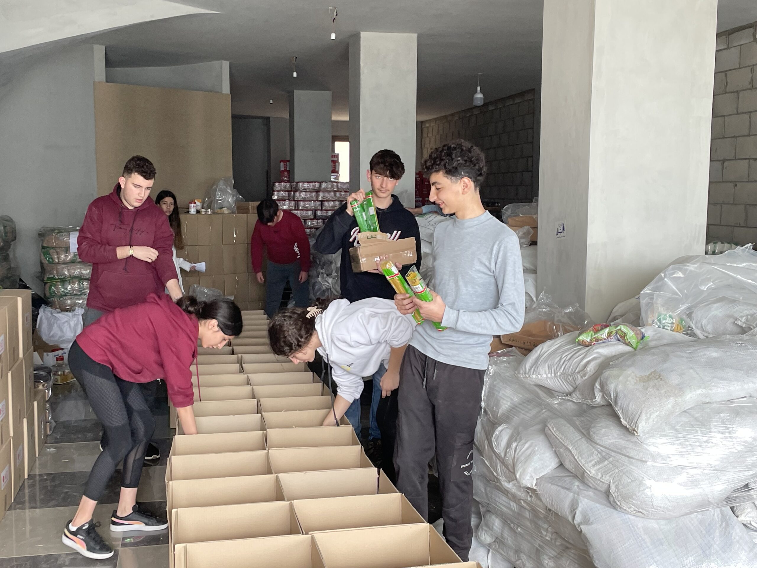Food packages and hygiene products for families, Diocese Maronite de Saida