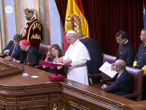 El Papa León XIV en el Congreso de los Diputados (Madrid). © Congreso de los Diputados El Papa León XIV en el Congreso de los Diputados (Madrid). © Congreso de los Diputados