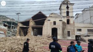 Iglesia de San Sebastián, en Maiquetía (Venezuela), tras el terremoto del 24 de junio de 2026 Iglesia de San Sebastián, en Maiquetía (Venezuela), tras el terremoto del 24 de junio de 2026