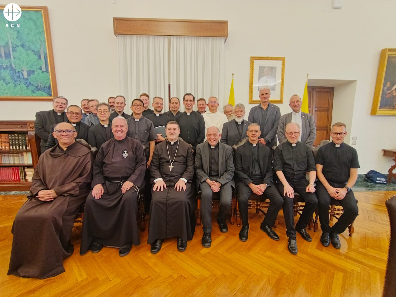 Asistentes eclesiásticos de las oficinas nacionales de ACN durante su encuentro en Roma