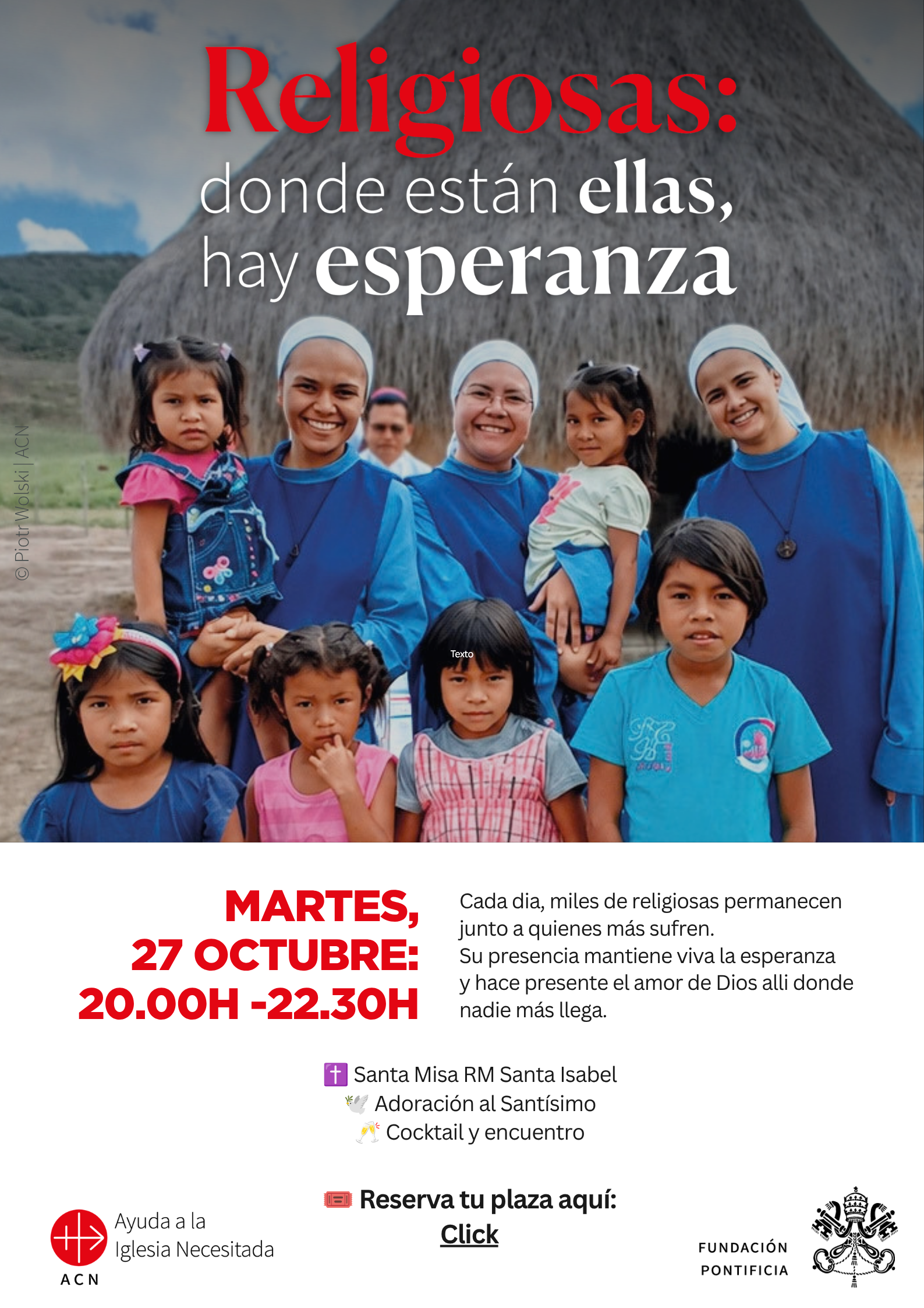 Misa, Adoración y cena benéfica para campaña Religiosas