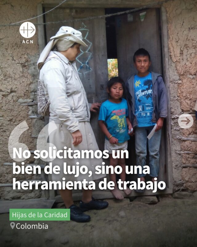 En Tierradentro, llegar hasta las comunidades también forma parte de su misión. 🙏❤️
Desde Vitoncó, las Hijas de la Caridad recorren cada semana caminos de montaña para visitar a enfermos, acompañar a familias y niños y llevar la catequesis a comunidades alejadas.Pero las malas condiciones de los caminos han deteriorado el vehículo con el que realizan estos desplazamientos.✝️Ellas quieren seguir llegando. Tú puedes ayudar a sostener su misión. 🤍👉 Comenta «Testimonio» y te mandaremos por mensaje privado la historia completa.
