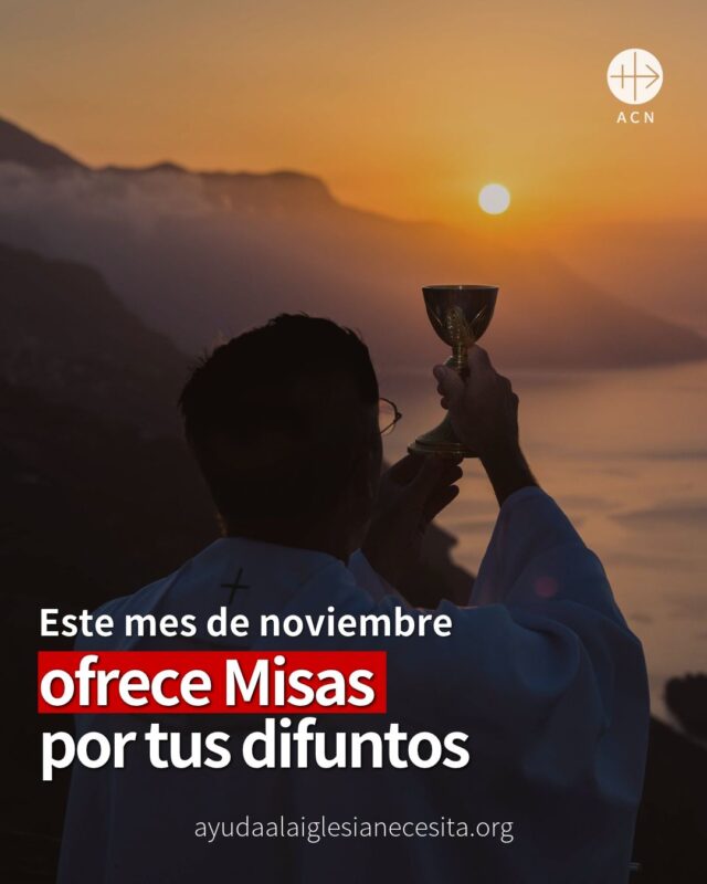 Este mes de noviembre, recuerda a tus seres queridos ofreciendo una Misa por ellos. 🙏❤️
Con tu estipendio, no solo encomiendas a tus difuntos a Dios, sino que también ayudas a sacerdotes que viven en países de pobreza y persecución, para que puedan cubrir sus necesidades básicas y seguir acompañando a sus comunidades.
Un gesto de amor por quienes ya no están y de ayuda para quienes más lo necesitan. ✝️
👉 Comenta «Misas» y te mandaremos por mensaje privado el enlace para ofrecerlas.