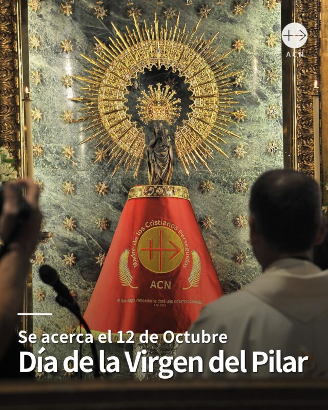 El 12 de octubre celebramos a Nuestra Señora del Pilar, patrona de la Hispanidad. ❤️🇪🇸🙏 Te invitamos a ofrecer una Eucaristía por España, pidiendo a la Virgen que nos cubra con su manto y nos llene de paz, fe y esperanza.✝️ Al ofrecer una Misa a través de Ayuda a la Iglesia Necesitada, tu oración llega aún más lejos: ayudas a sostener a sacerdotes que viven en comunidades necesitadas de todo el mundo, para que puedan seguir acompañando a quienes más lo necesitan.👉 Comenta "España" y te enviaremos por mensaje privado el enlace para ofrecer una Misa para ayudar a la Iglesia necesitada.